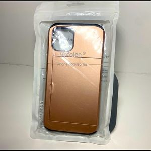 📲 IPHONE 11 PRO CASE W/ CARD HOLDER ROSE GOLD